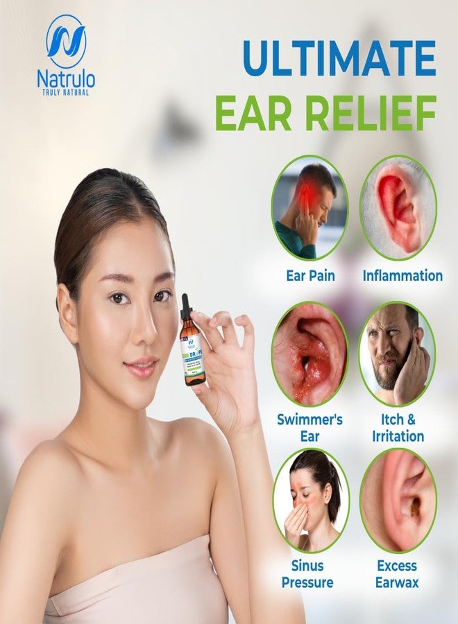 Natrulo Ear Drops for Ear Infections – All Natural Mullein Garlic Oil for Earaches, Swimmer's Ear, Clogged Ears, Earwax Removal and Itchy Ears – Ear Care Treatment for Adults, Children and Pets, Made in USA - Image 2